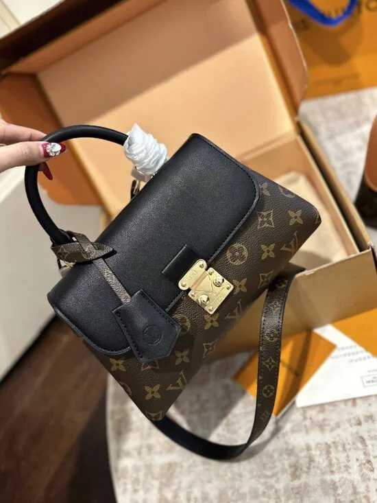 Luxury Top Handle Messenger Bag with Strap - Picture 2 of 9